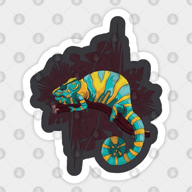 Chameleon Sticker by LusaDesign